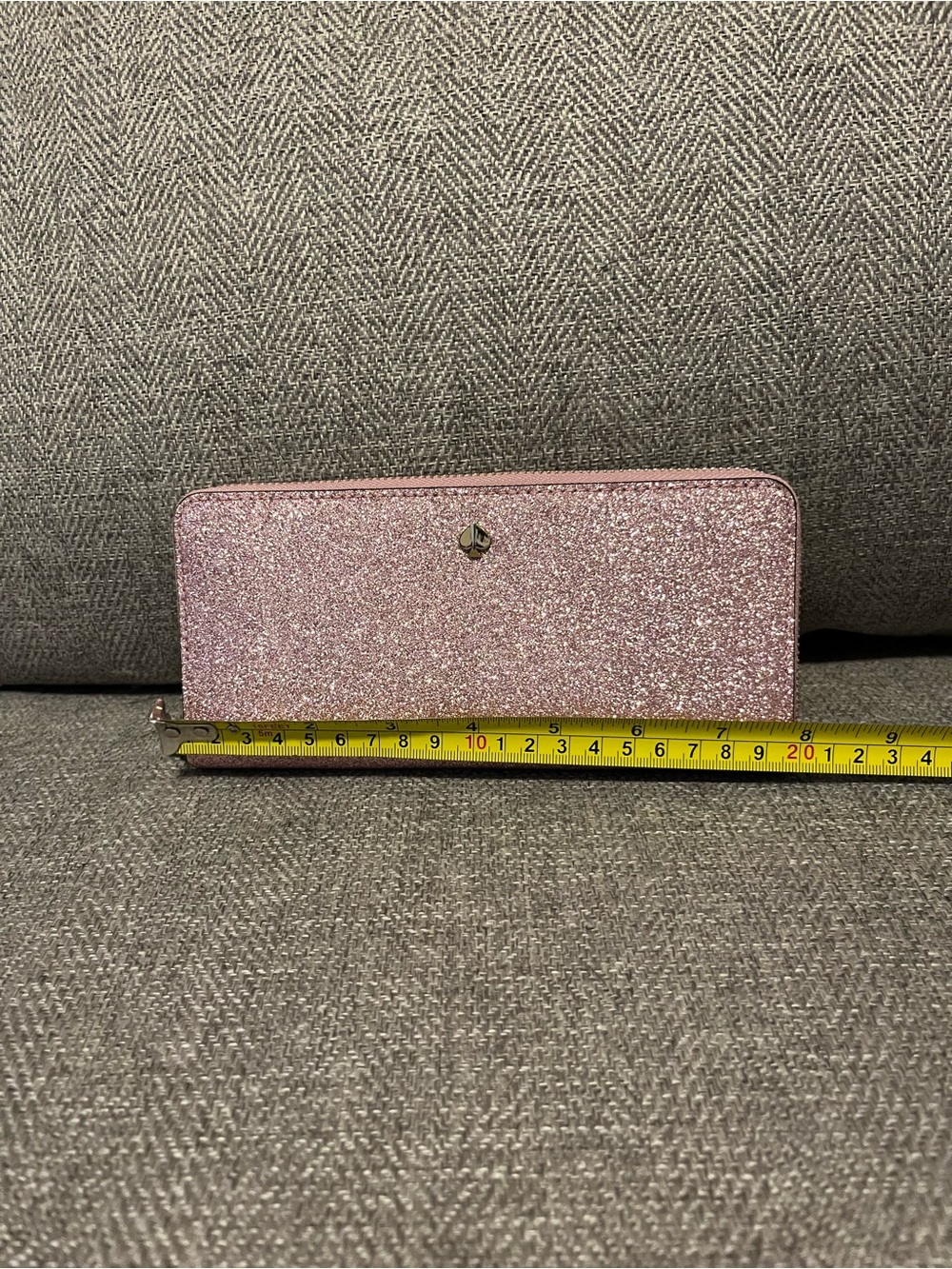 Kate Spade pink glitter zip around wallet - Picture 4 of 6